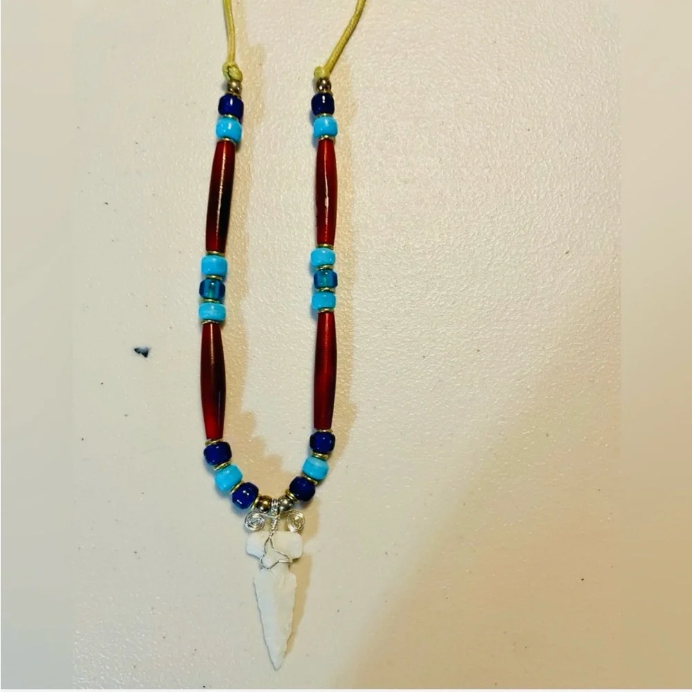 NWOT Signed Handmade White Quartz Arrowhead 13